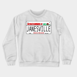 Janesville Wisconsin License Plate Design Crewneck Sweatshirt